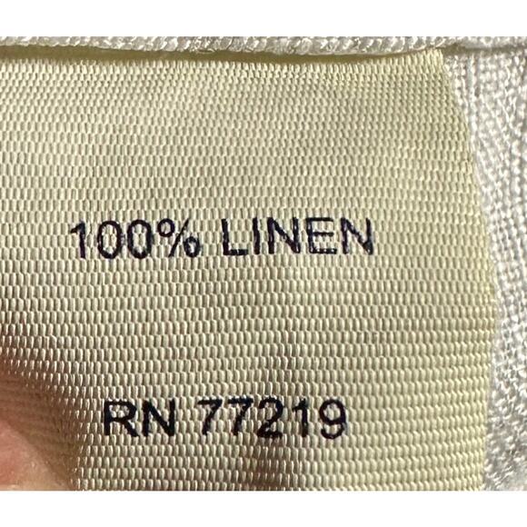 Joseph Abboud Mens White Cream Plaid Linen Button-Up Shirt Size Large - Picture 8 of 8